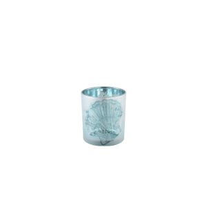 Seas Blue glass tealight Shell S Woonaccessoires PTMD