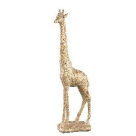 Jacie Gold giraffe statue L Woonaccessoires PTMD
