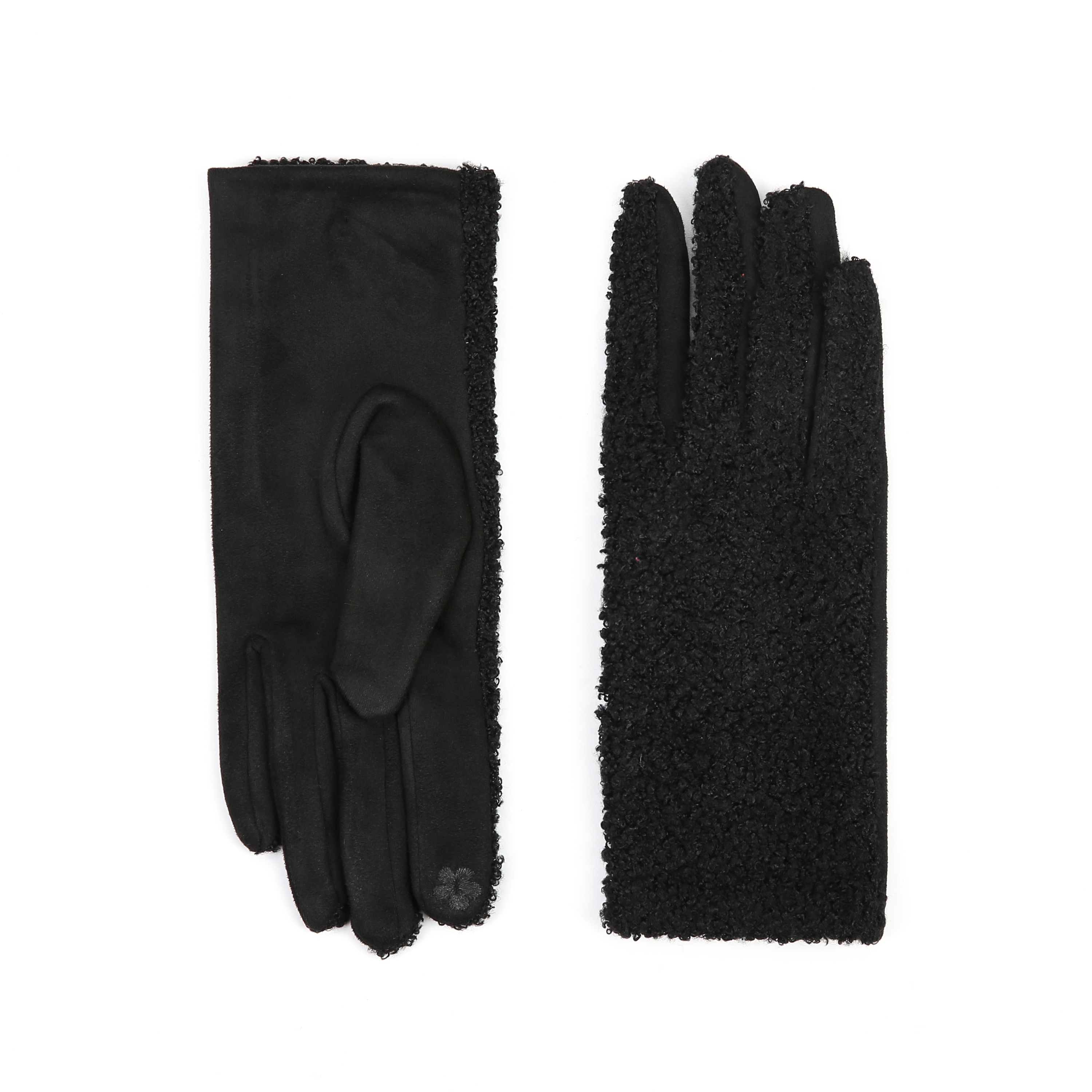 handschoenen zwart faux fur